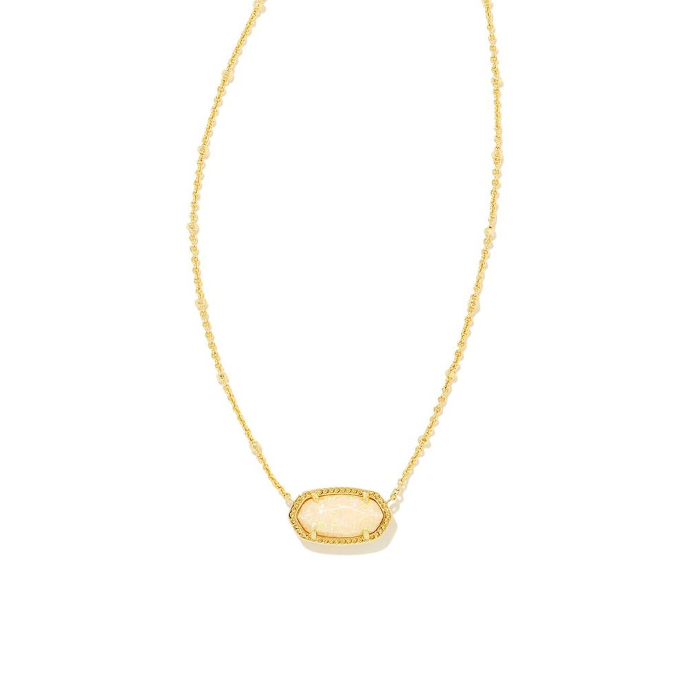 Kendra Scott yellow Kyocera opal Elisa necklace